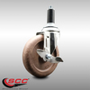 Service Caster 5 Inch 316SS High Temp Glass Filled Nylon 1 Inch Stem Caster with Brake SCC SCC-SS316EX20S514-GFNSHT-TLB-1